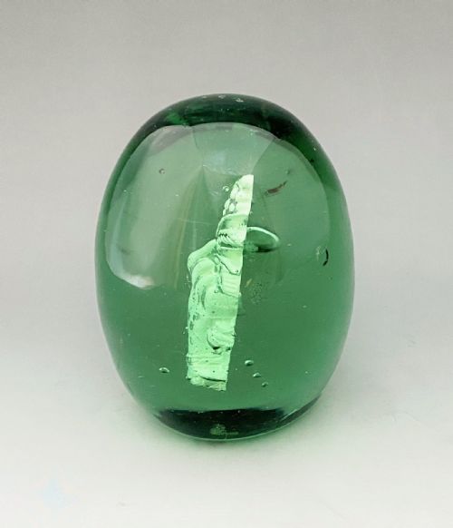 fig 1. A rare Victorian glass dump with cornucopia sulphide