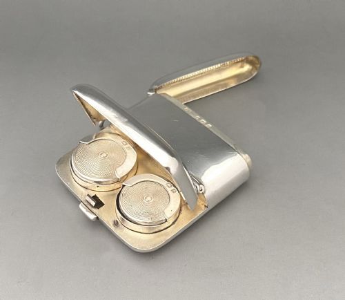 A Superb Edwardian Silver Vesta/double Sovereign Case