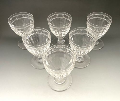 fig 1. A Superb Set Of 6 Victorian Cut Glass Rummers