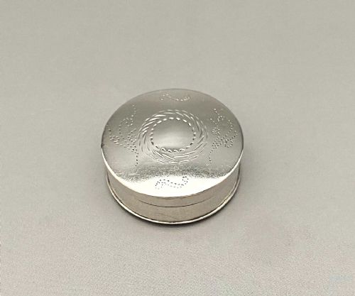 A Charming 18th Century Silver Patch Box