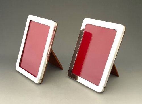 fig 1. An elegant matching pair of silver photo frames