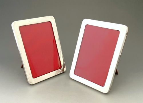 An Elegant Matching Pair of Silver Photo Frames