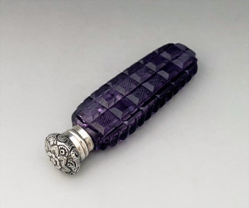 fig 1. A fabulous Victorian silver mounted scent bottle