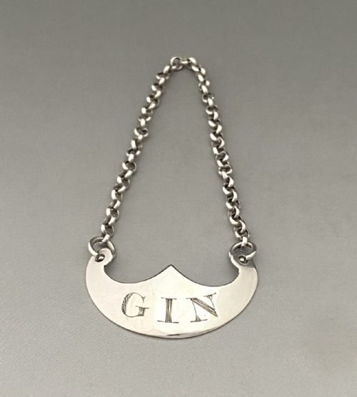 An Excellent Scottish Silver Gin Label