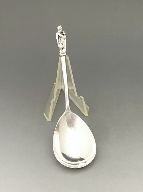 A Lovely Victorian Silver Apostle Caddy Spoon