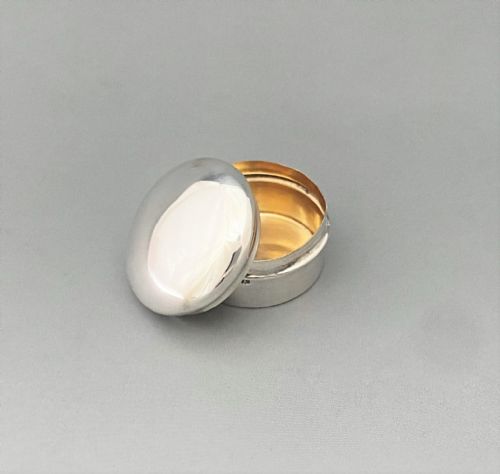 A Charming Edwardian Silver Pill Box