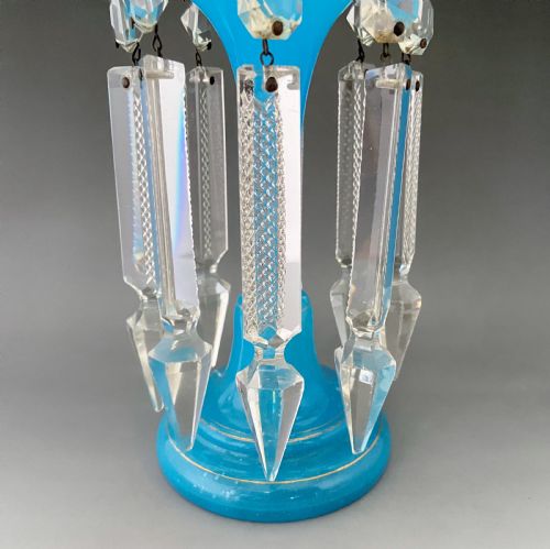 fig 1. A gorgeous Victorian opaline glass lustre
