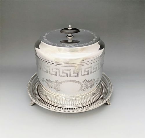 A Fabulous Victorian Silver Plated Biscuit Box/ Barrel