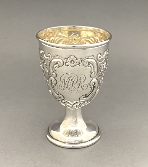 fig 2. A wonderful Victorian boxed silver egg cup & spoon