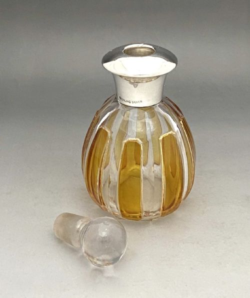 fig 2. An attractive silver mounted cologne/ perfume bottle in original box