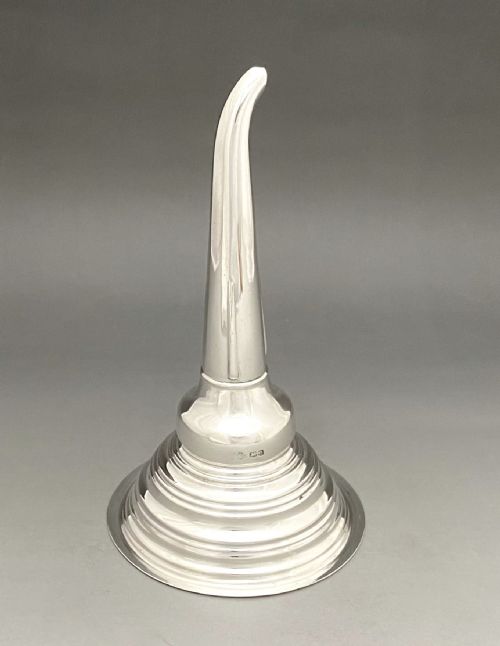 fig 1. A rare George V silver wine funnel & strainer
