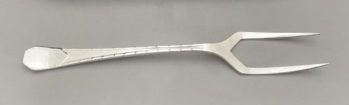 fig 2. An excellent boxed set of six silver cake forks & serving fork