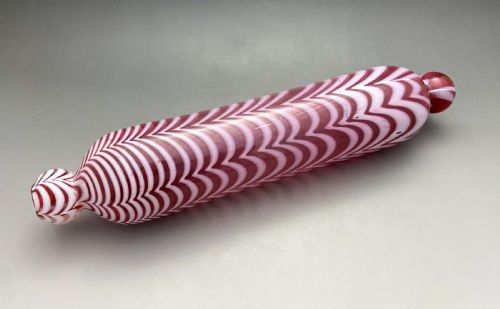 A Lovely Mid Victorian Nailsea Glass Rolling Pin