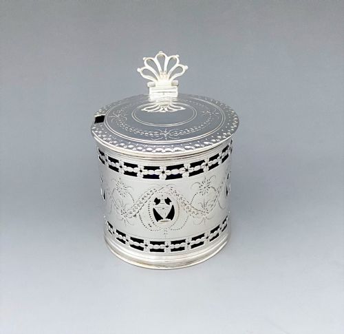 fig 1. A fabulous 18th Century silver mustard pot & spoon