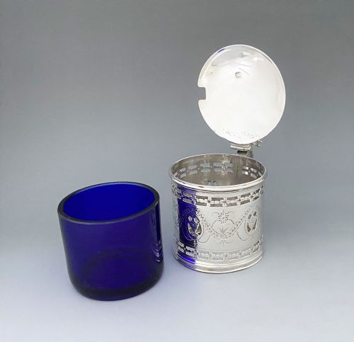 fig 2. A fabulous 18th Century silver mustard pot & spoon