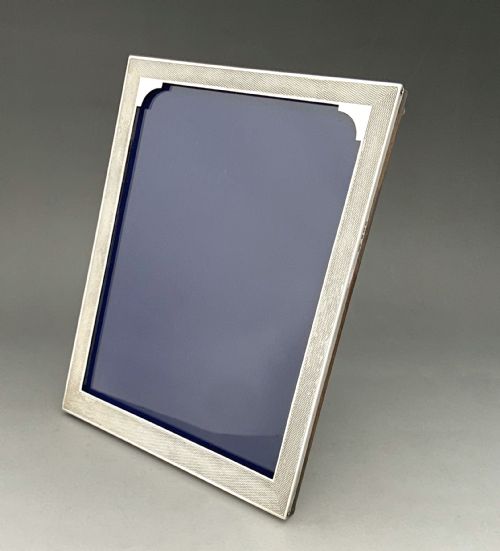 fig 1. An excellent Art Deco engine turned silver photo frame