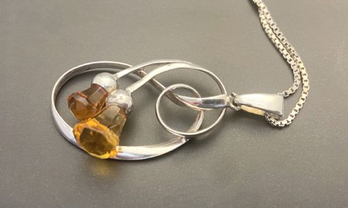 fig 1. A gorgeous Charles Horner silver pendant necklace