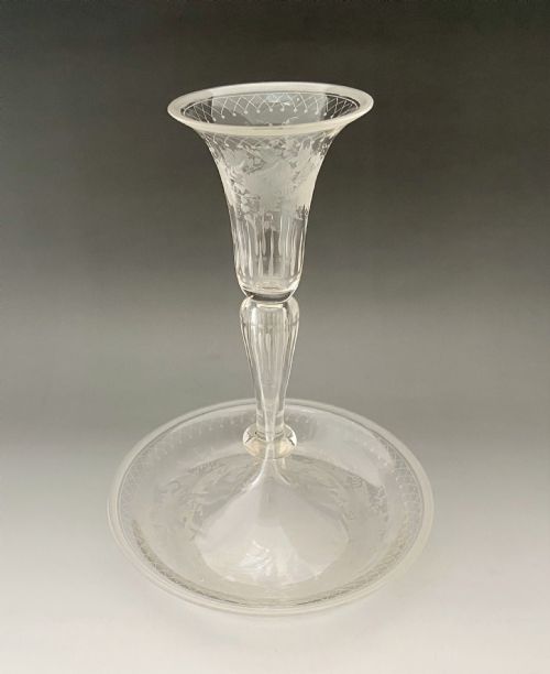 A Gorgeous Victorian Etched Glass Epergne Vase