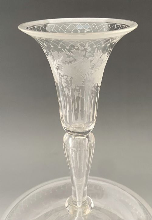 fig 1. A Gorgeous Victorian Etched Glass Epergne Vase