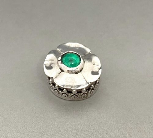 fig 1. An exquisite silver miniature rouge pot