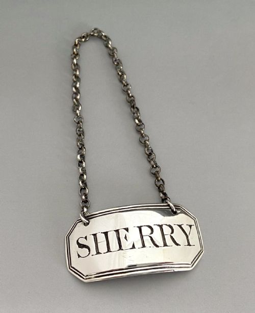 A Quality 18th Century Silver Sherry Label