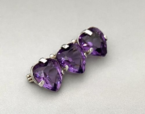 fig 1. A gorgeous Charles Horner silver & Amethyst brooch