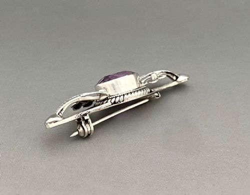 fig 1. A gorgeous late Victorian silver & Amethyst brooch