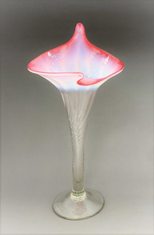 An Unusual Victorian Jack in the Pulpit Glass Vase