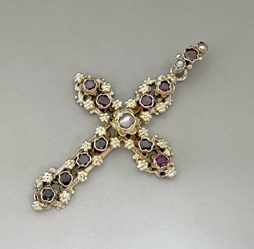 fig 1. A desirable Austro-Hungarian silver gilt Cross pendant