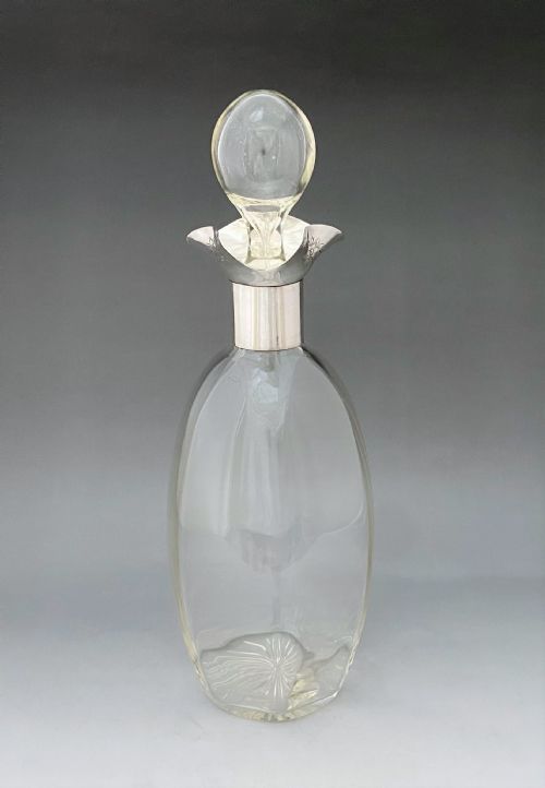 fig 1. A lovely Edwardian silver mounted decanter