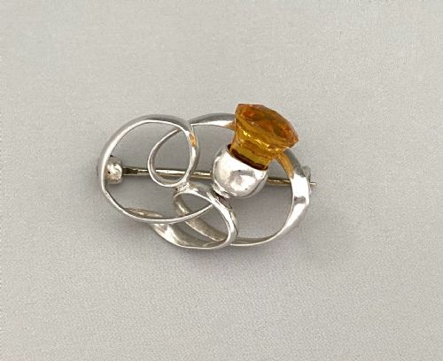 fig 1. A gorgeous Charles Horner silver thistle brooch