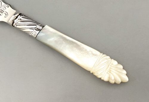fig 1. A Charming Victorian silver & mother-of-pearl butter knife