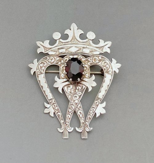 A Scottish Silver 'Luckenbooth' Brooch