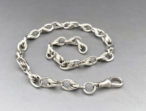 fig 1. A useful Edwardian silver Albert chain
