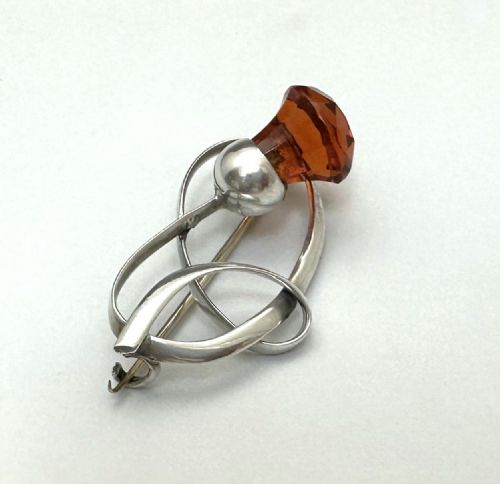 fig 1. A gorgeous Charles Horner silver thistle brooch