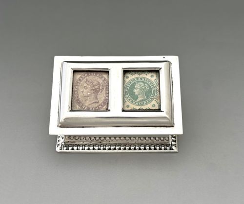An Excellent Victorian Silver Double Stamp Box