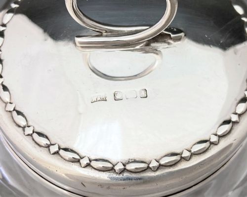 A GORGEOUS SILVER CUT GLASS PRESERVE JAR SPOON - ADDITIONAL PHOTO 4