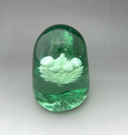 A RARE VICTORIAN GLASS DUMP WITH THISTLE SULPHIDE - ADDITIONAL PHOTO 1