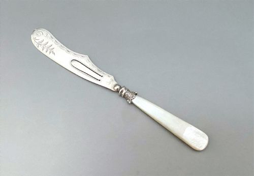 A Rare Novelty Victorian Silver 'Butter Knife' Bookmark