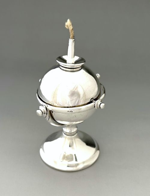 A Rare Chester Silver 'Globe' Table Lighter by Sampson Mordan