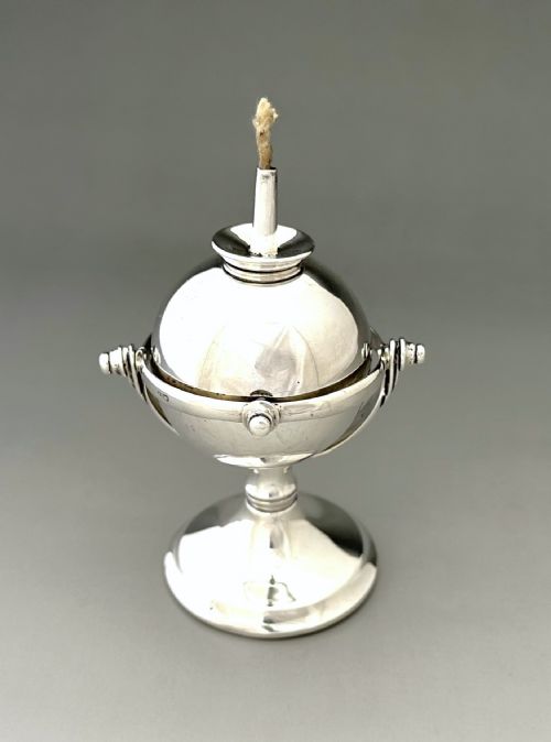 fig 1. A rare Chester Silver 'Globe' table lighter by Sampson Mordan