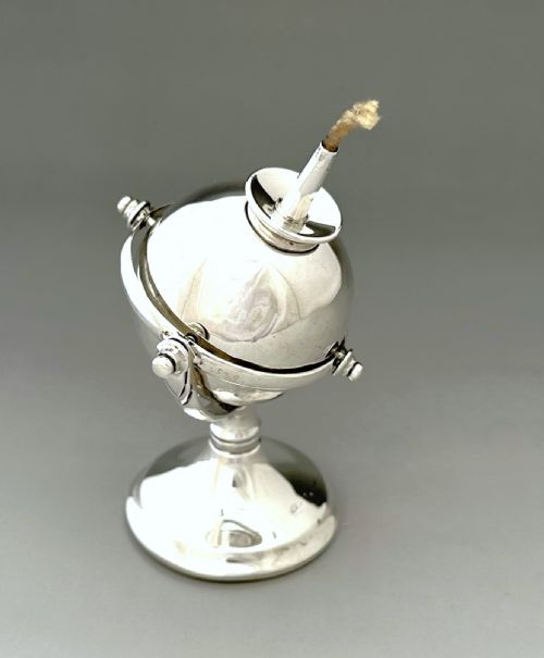 fig 2. A rare Chester Silver 'Globe' table lighter by Sampson Mordan