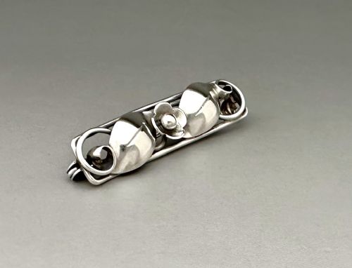 fig 1. A lovely mid century Danish silver brooch