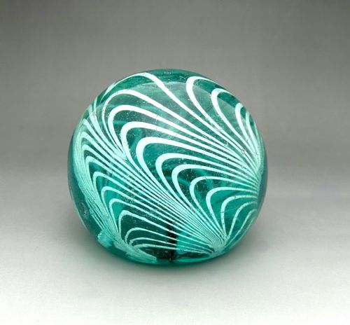A Superb Large Victorian Green Glass Dump/paperweight
