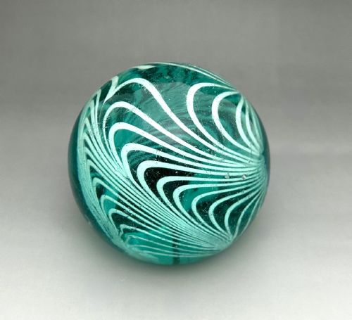 fig 1. A superb large Victorian green glass dump/paperweight