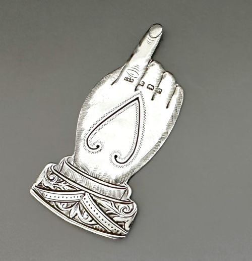 fig 1. A superb Edwardian silver novelty bookmark