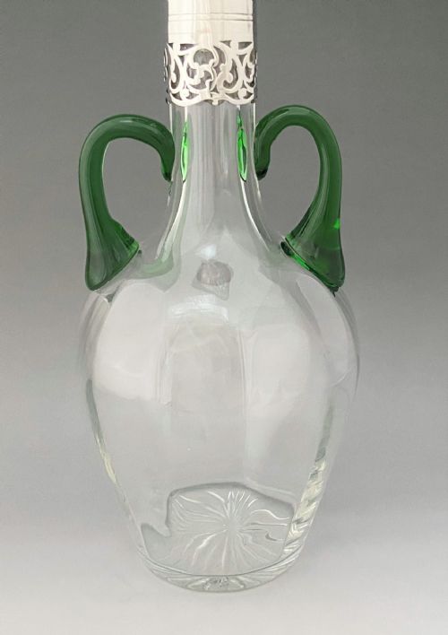 A GORGEOUS ART NOUVEAU SILVER MOUNTED DECANTER - ADDITIONAL PHOTO 3