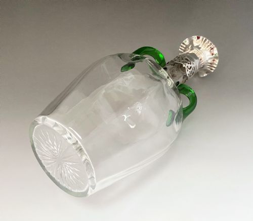 A GORGEOUS ART NOUVEAU SILVER MOUNTED DECANTER - ADDITIONAL PHOTO 4