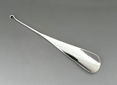 fig 1. A quality Edwardian silver shoe horn & boot hook