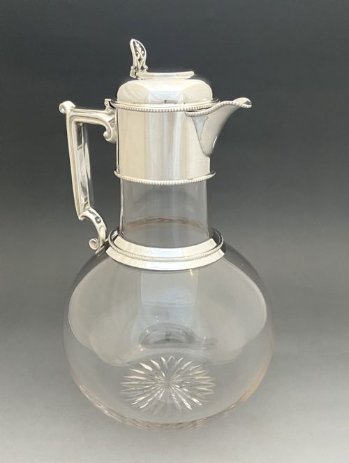 fig 1. A fabulous late Victorian silver mounted Claret jug